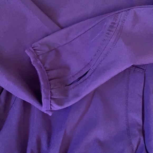 Lightweight Purple Pullover Active Jacket w/ Partial Zip and Hood - Small - Picture 4 of 5
